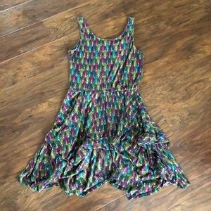 Xhilaration Colorful Fall Leaf Dress w/ Pickups